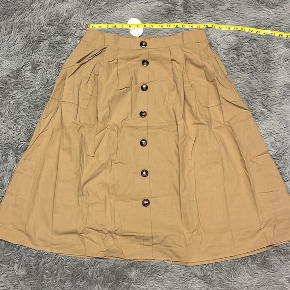 Khaki midi skirt - Picture 6 of 10